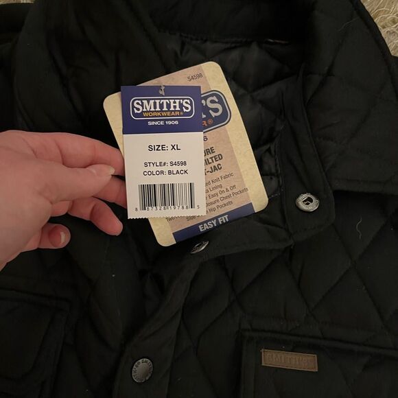 Smiths Black Quilted Jacket mens size XL - Picture 4 of 5